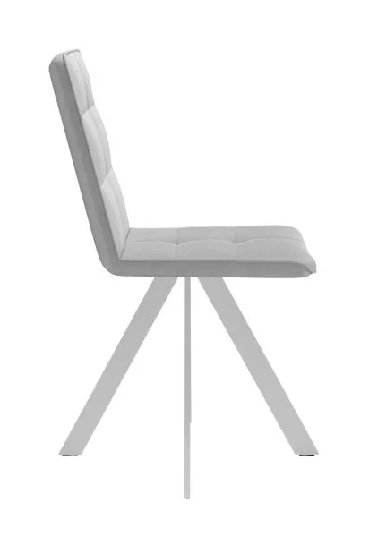Стул DikLine 230 поворотный B22 GREY, ножки белые