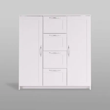 2.02.03.350.1 СИРИУС тумба 2 двери и 4 ящика 117х123 белая RU