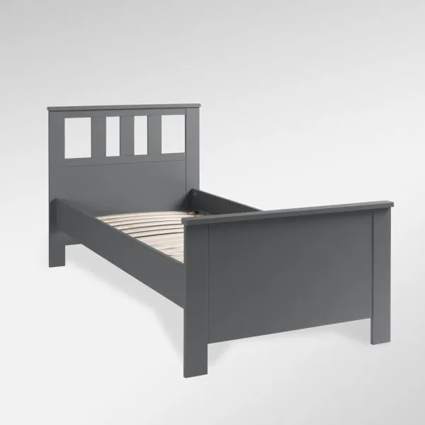 2.08.04.050.4 САГА кровать одинарная 90х200 серая
