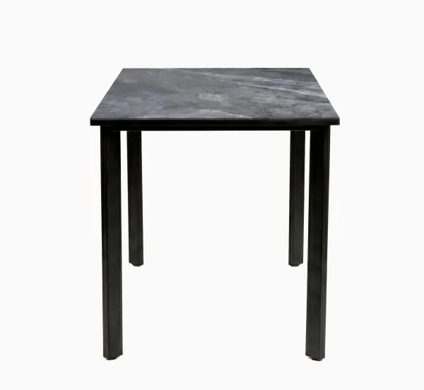 Стол DikLine DKT90 Керамика серый глянец (italian middle grey)/подстолье черное/опоры черные