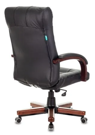 Кресло руководителя Бюрократ KB-10WALNUT черный кожа крестов. металл/дерево