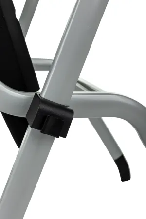 Стул Бюрократ X-Click черный на ножках металл серый