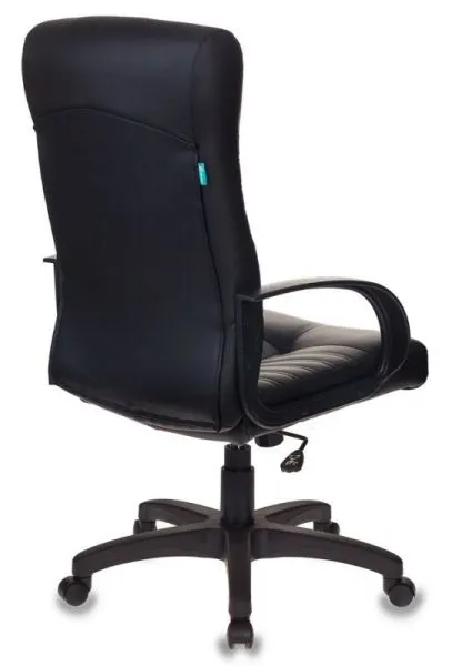 Кресло руководителя Бюрократ KB-10LITE черный экокожа крестов. пластик