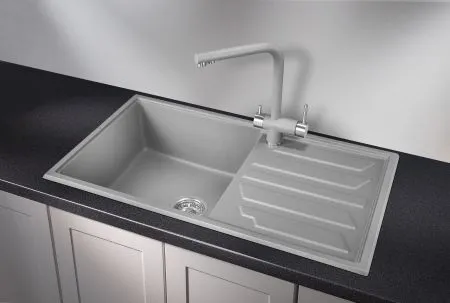8601, АЛЮМИНИУМ, кухонная мойка, кварц