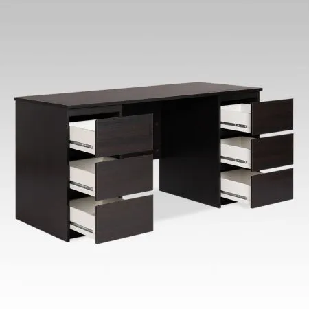 2.03.06.040.5 КАСТОР стол письменный 6 ящиков 151х65 RU Дуб Венге