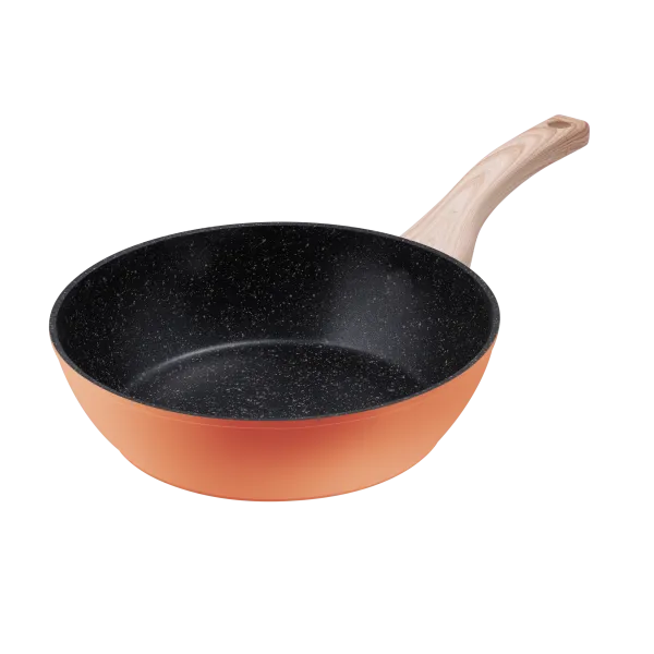 Сковорода глубокая MAUNFELD MARTA MDP28FA06CL из кованого алюминия, 28 см Коралловый