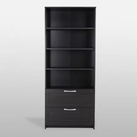 2.02.07.110.5 СИРИУС стеллаж 2 ящика 78х190 Дуб Венге RU