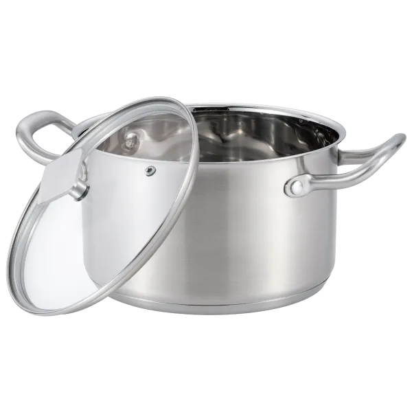 Кастрюля MAUNFELD FLORENCE MF36FR01CR из нержавеющей стали со стеклянной крышкой, 20см, 3,6 л