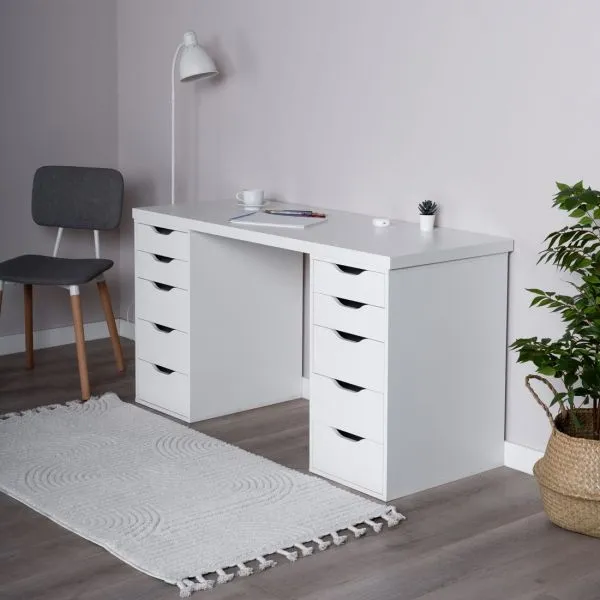 S00470 Ингар 2/55 стол письменный 140x75x55, белый