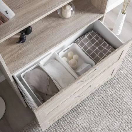 2.02.07.110.3 СИРИУС стеллаж 2 ящика 78х190 сонома RU