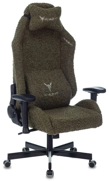 Кресло игровое Knight T1 хаки экомех с подголов. крестов. металл