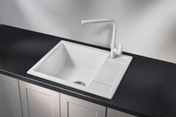 6002, АРКТИК (БЕЛЫЙ), кухонная мойка, кварц