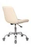 Кресло Бюрократ CH-350SL светло-бежевый текстиль/экокожа крестов. металл хром