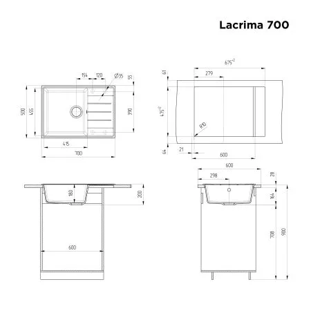 Lacrima 700 Черный