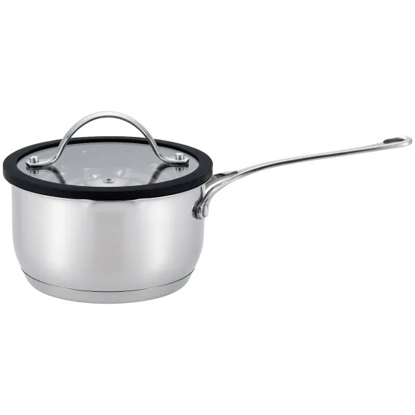 Ковш MAUNFELD ORIANA MF18RN01SP из нержавеющей стали со стеклянной крышкой, 16 см, 1,8 л