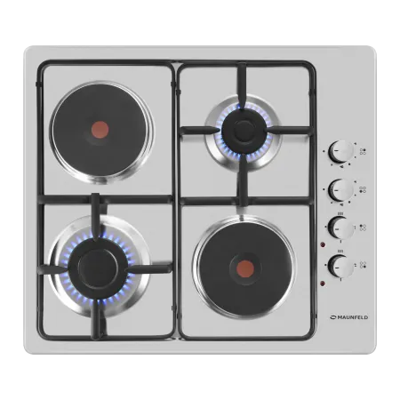 Комбинированная варочная панель MAUNFELD EEHS.64.5ES\KG Нержавеющая сталь