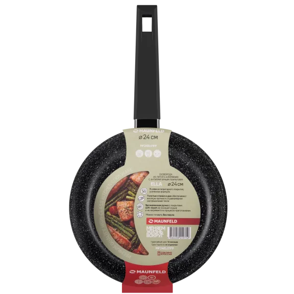 Сковорода MAUNFELD ELLA MF24EL01FP из литого алюминия, 24 см