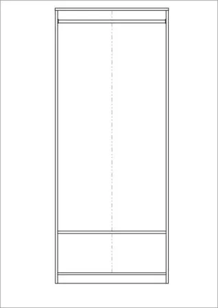 2.02.01.020.1 СИРИУС шкаф комбинированный "2 двери и 1 ящик белый RU"