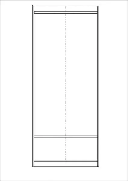 2.02.01.020.1 СИРИУС шкаф комбинированный "2 двери и 1 ящик белый RU"