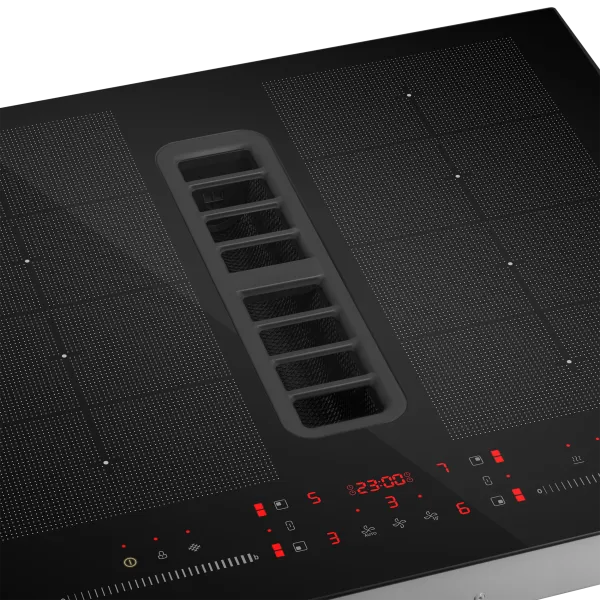 Индукционная варочная панель с интегрированной вытяжкой и Flex Zone MAUNFELD MIHC604SF2BK Черный