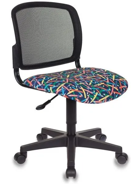 Кресло детское Бюрократ CH-296NX черный карандаши крестов. пластик