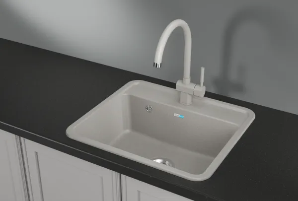 5601, БАЗАЛЬТ, кухонная мойка, СтандАРТ кварц