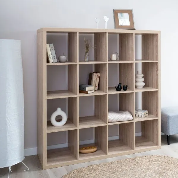 S00685 Фора 16 стеллаж 146x146х38, дуб беленый