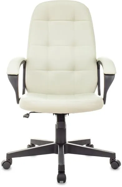 Кресло руководителя Бюрократ CH 002 слоновая кость OR-10 экокожа крестов. пластик