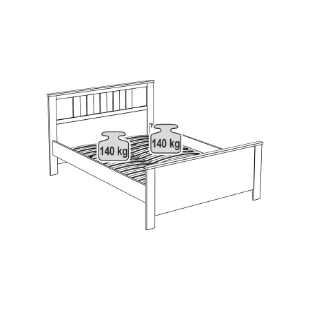 2.08.04.060.15 САГА кровать двойная 140х200 серая/ясень