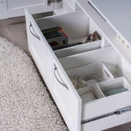 2.02.03.330.1 СИРИУС тумба 2 двери и 2 ящика 156х47 белая RU