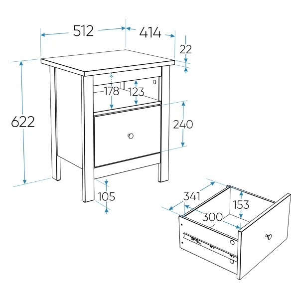 2.08.03.010.16 САГА тумба темно-бирюзовая/ясень RU