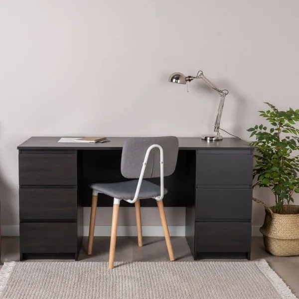 2.03.06.040.5 КАСТОР стол письменный 6 ящиков 151х65 RU Дуб Венге