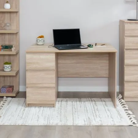 2.03.06.090.3 КАСТОР стол письменный 3 ящика 116х65 RU сонома