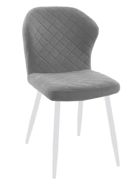 Стул DikLine 239М B22 GREY, ножки белые