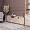 Тумба СИРИУС под телевизор напольня широкая с двумя ящиками, цвет Дуб Сонома