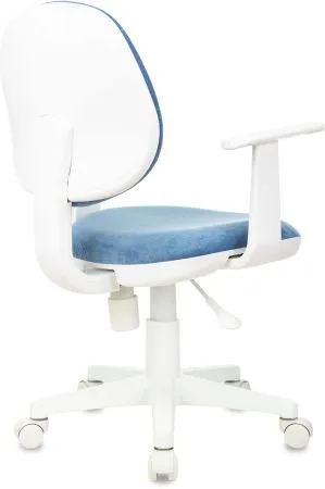 Кресло детское Бюрократ CH-W356AXSN голубой Velvet 86 крестов. пластик пластик белый