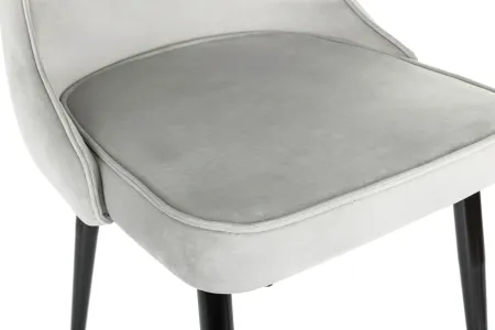 Стул для дома Бюрократ CH-K4_2 комплект 2шт св.серый Holland 09 металл черный на ножках (CH-K4_1/HL09_2)