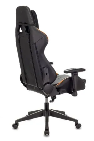 Кресло игровое Zombie VIKING 5 AERO черный/оранжевый экокожа с подголов. крестов. пластик