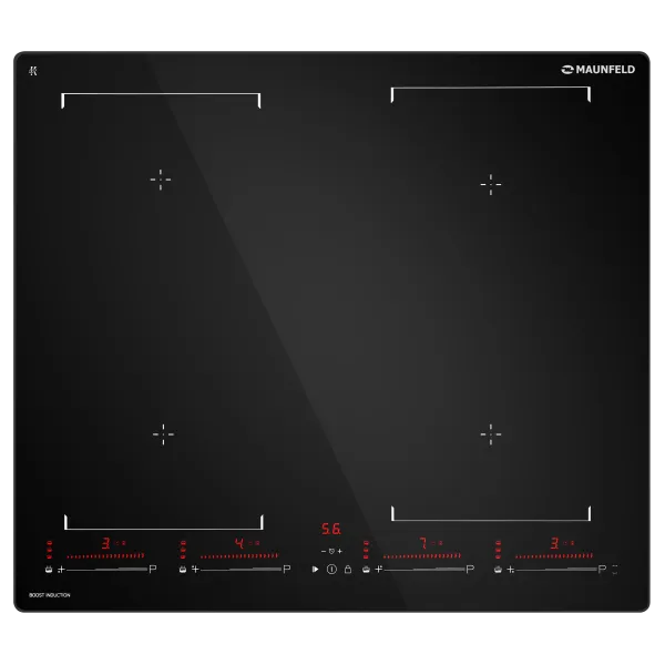 Индукционная варочная панель с объединением зон Bridge Induction и Booster MAUNFELD CVI604SBEXBK Черный