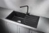 8601, ЧЁРНЫЙ, кухонная мойка, кварц