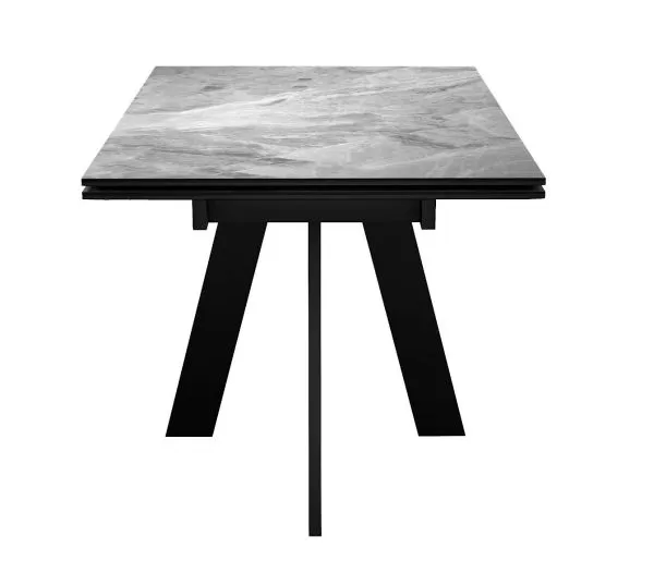 Стол DikLine DKM120 Керамика Italian Grey (глянец серый)/подстолье черное