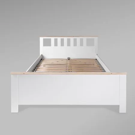 2.08.04.070.14 САГА кровать двойная 160х200 белая/ясень