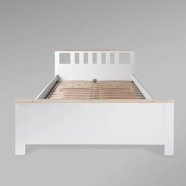 2.08.04.070.14 САГА кровать двойная 160х200 белая/ясень