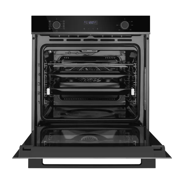 Шкаф духовой электрический MAUNFELD MEOM729P Черный/черная фурнитура