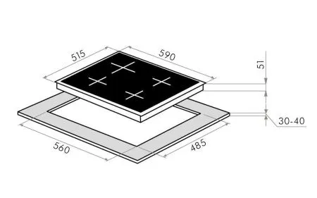 Газовая варочная панель MAUNFELD EGHS.64.3ES Нержавеющая сталь