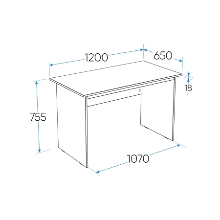 2.03.06.020.5 КАСТОР стол письменный 120х65 RU Дуб Венге