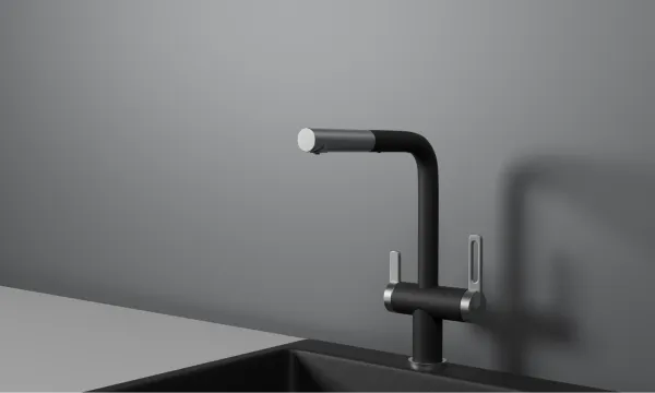 GR-8170, ШВАРЦ, СМЕСИТЕЛЬ КУХОННЫЙ С ВЫДВИЖНЫМ ИЗЛИВОМ