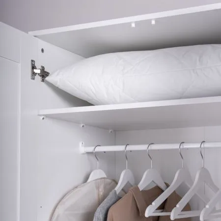 2.02.01.520.1 СИРИУС шкаф 4 двери и 1 ящик 156х59х220 белый RU (с 2 зеркалами)