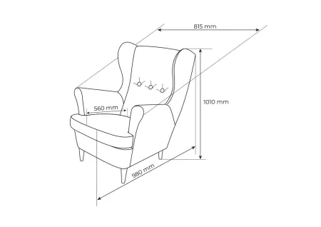 Кресло для отдыха Вало серый, ткань рогожка