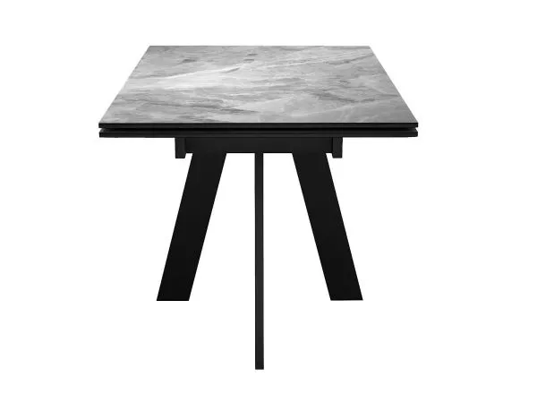 Стол DikLine DKM140 Керамика Italian Grey (глянец серый)/подстолье черное